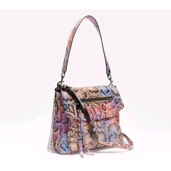 Aimee Kestenberg Fifth Ave Convertible Snake Leather Crossbody Shoulder Bag NWT - Picture 2 of 16